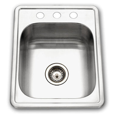 Houzer Hospitality Series Topmount Stainless Steel 3-holes Bar/Prep Sink Bar Sink - Topmount Houzer